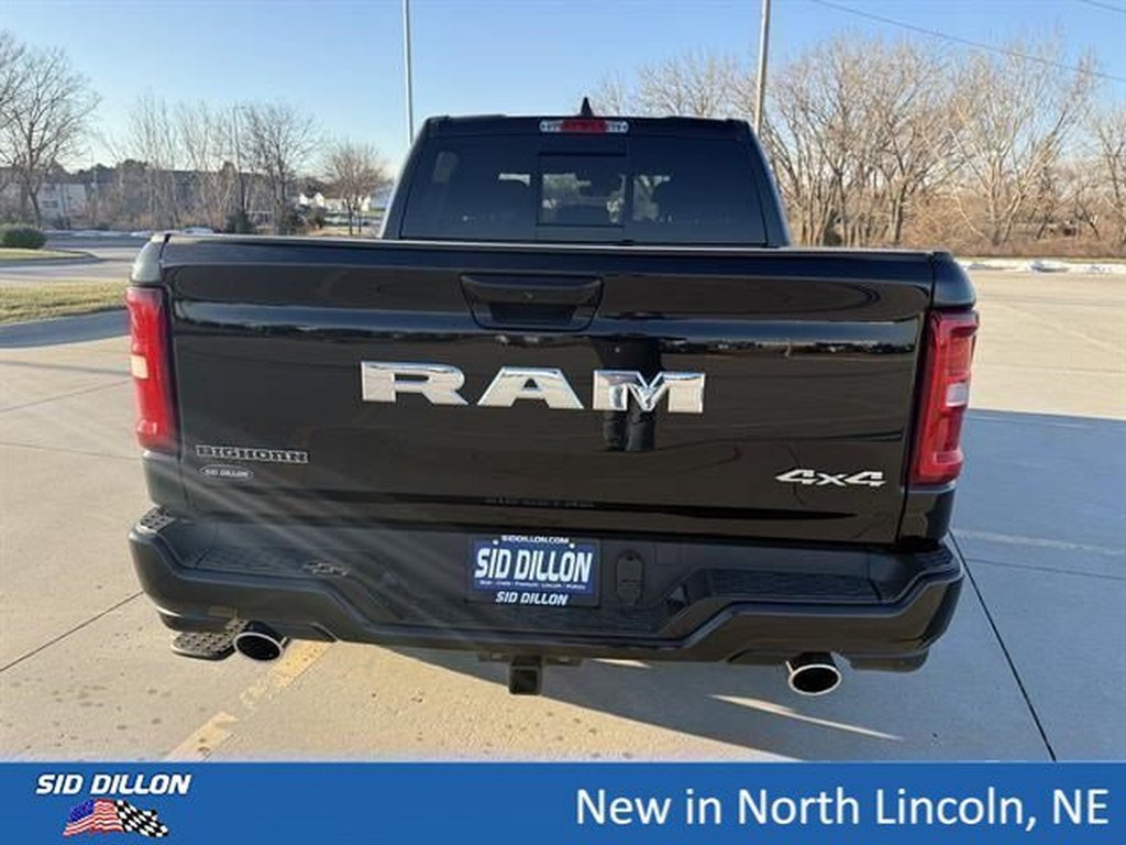 New 2026 Diamond Black Crystal Pearl-Coat Exterior Paint RAM Big Horn Crew Cab 4x4 5