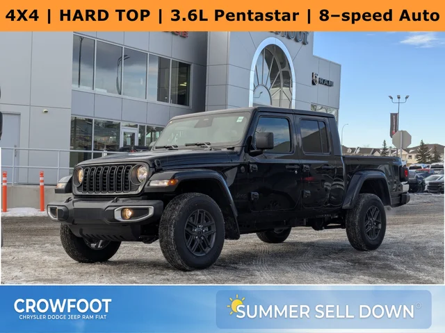 2026 Jeep Gladiator Sport S - 12.3 Display - Freedom 3 piece HT - Shift on the Fly 4x4 & Tons More!