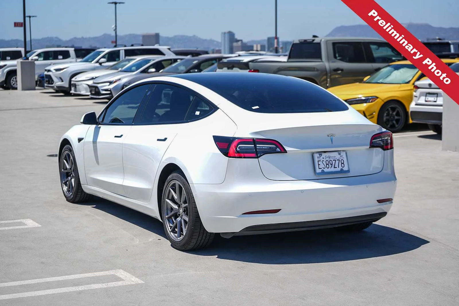 Used 2021 White Tesla Standard Range Plus image 8