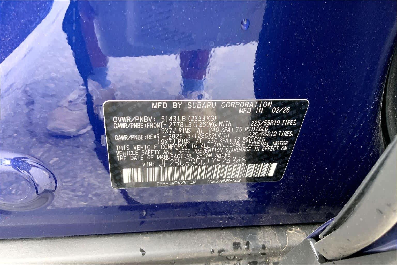 New 2026 SAPPHIRE BLUE PEARL Subaru Limited XT image 18