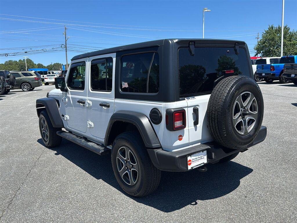 Used 2021 Bright White Clearcoat Jeep Unlimited Sport S image 3