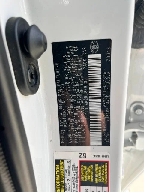 Used 2024 White Toyota SE image 13