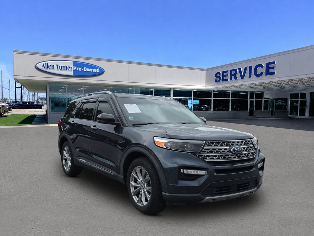 Used 2022 Stone Blue Metallic Ford Limited image 2
