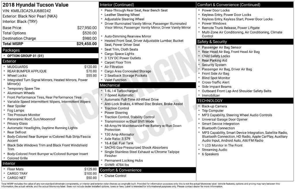 Used 2018 Black Hyundai Value image 9