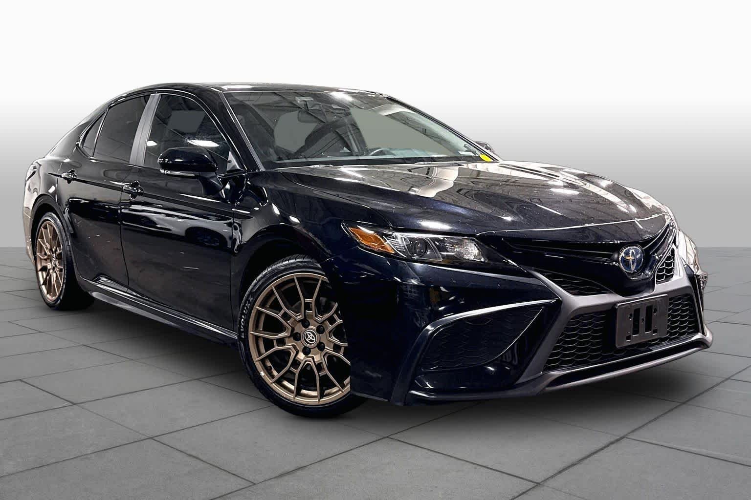 Used 2024 Midnight Black Metallic Toyota Hybrid SE Nightshade image 3