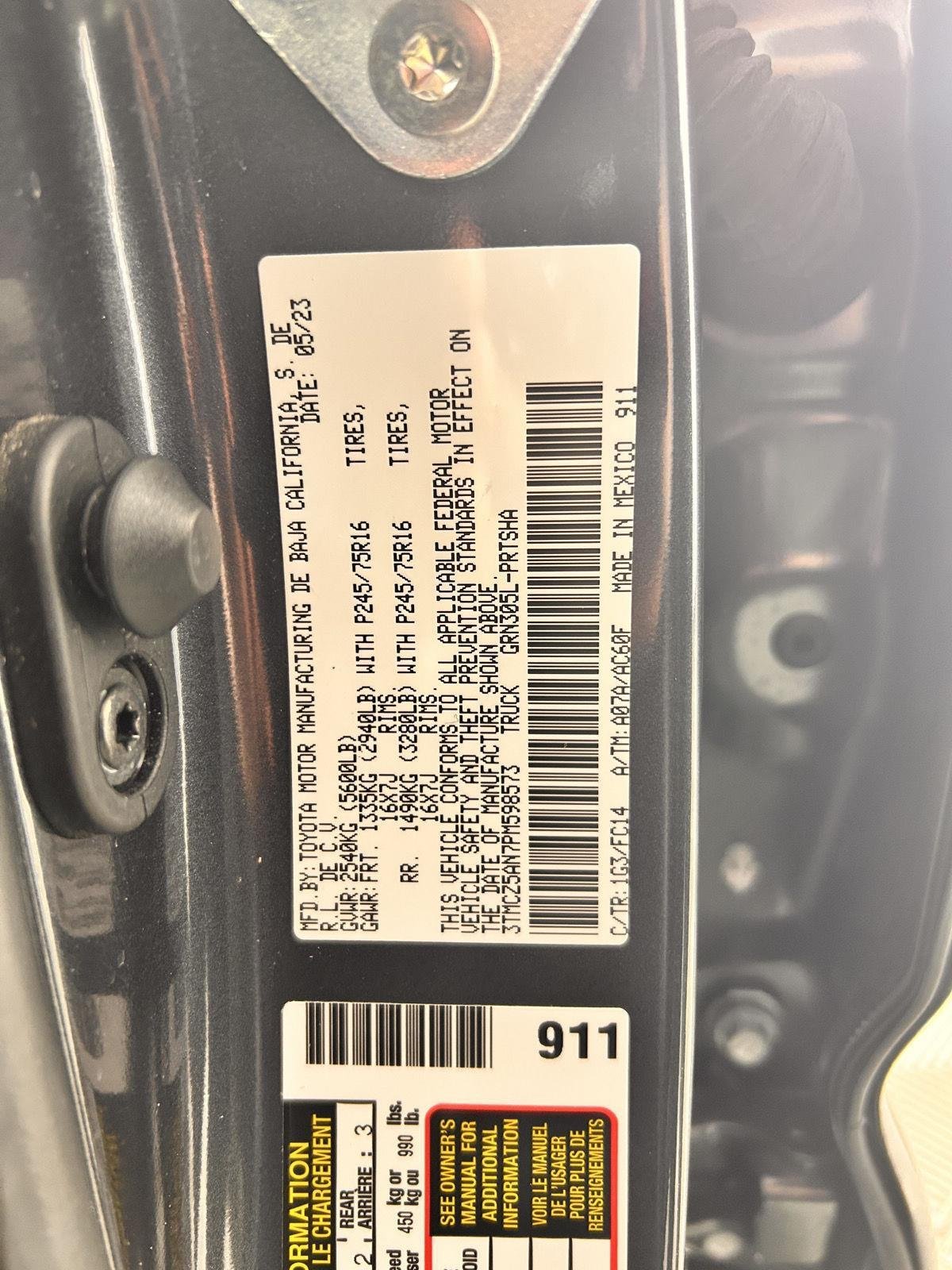Certified Used 2023 Magnetic Gray Metallic Toyota SR5 image 24