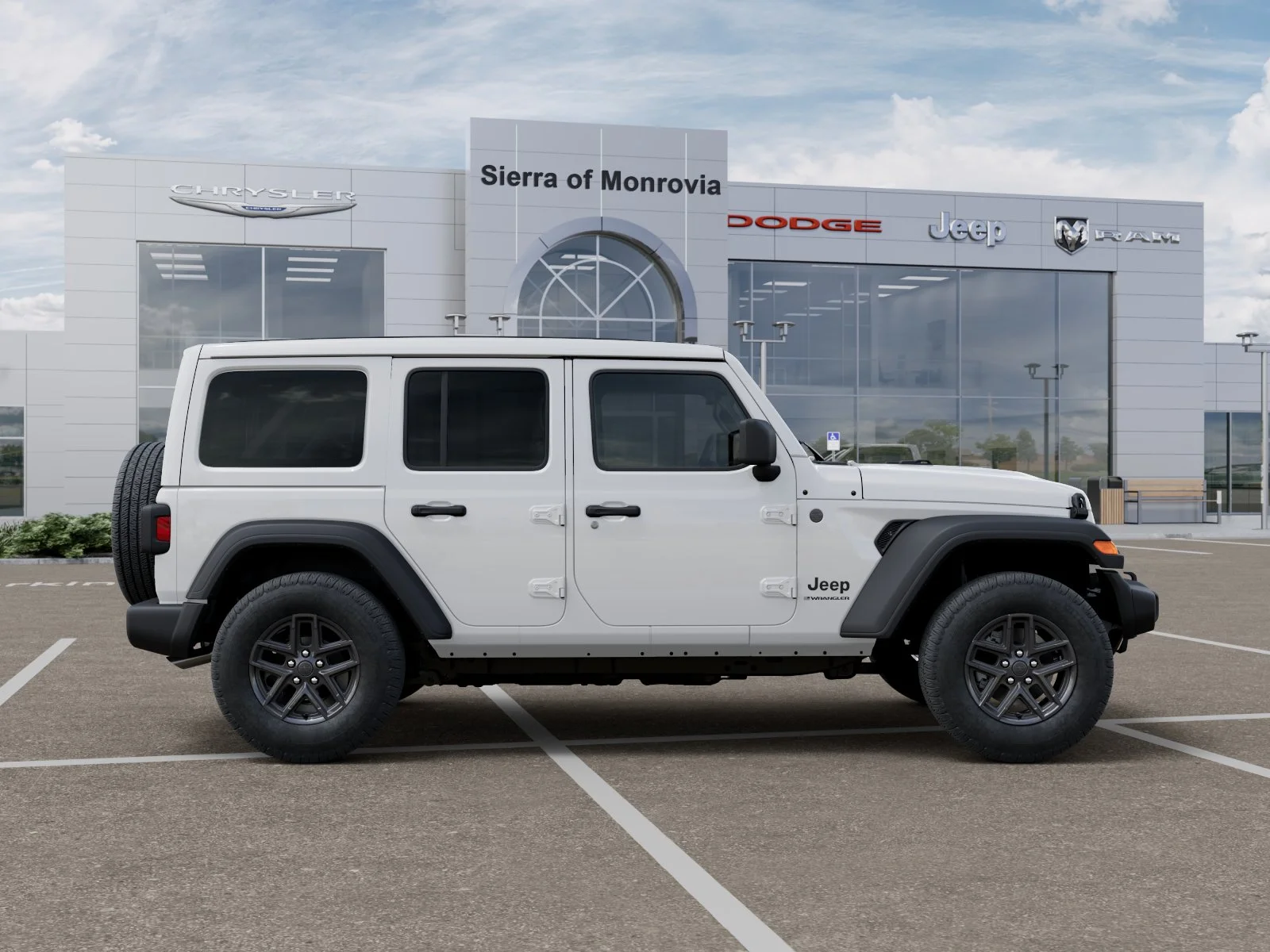 New 2026 Bright White Clear-Coat Exterior Paint Jeep Sport S image 47