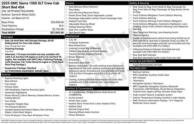 Used 2025 Summit White GMC SLT image 26