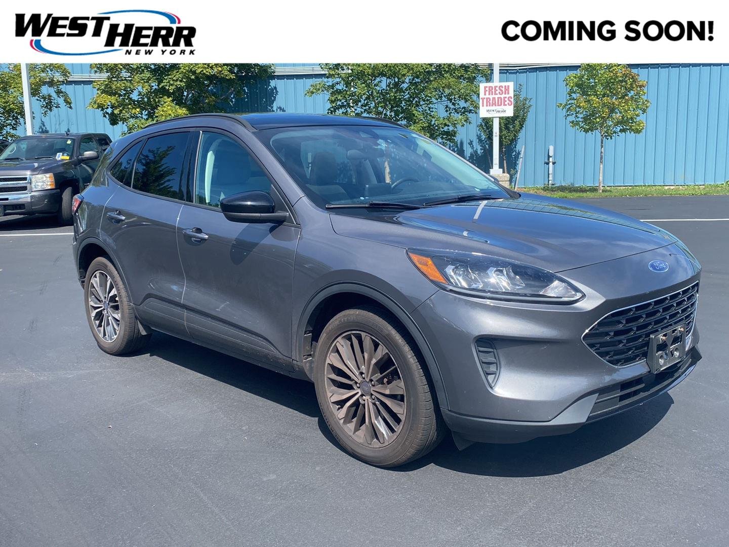 Used 2022 Carbonized Gray Ford SE image 1