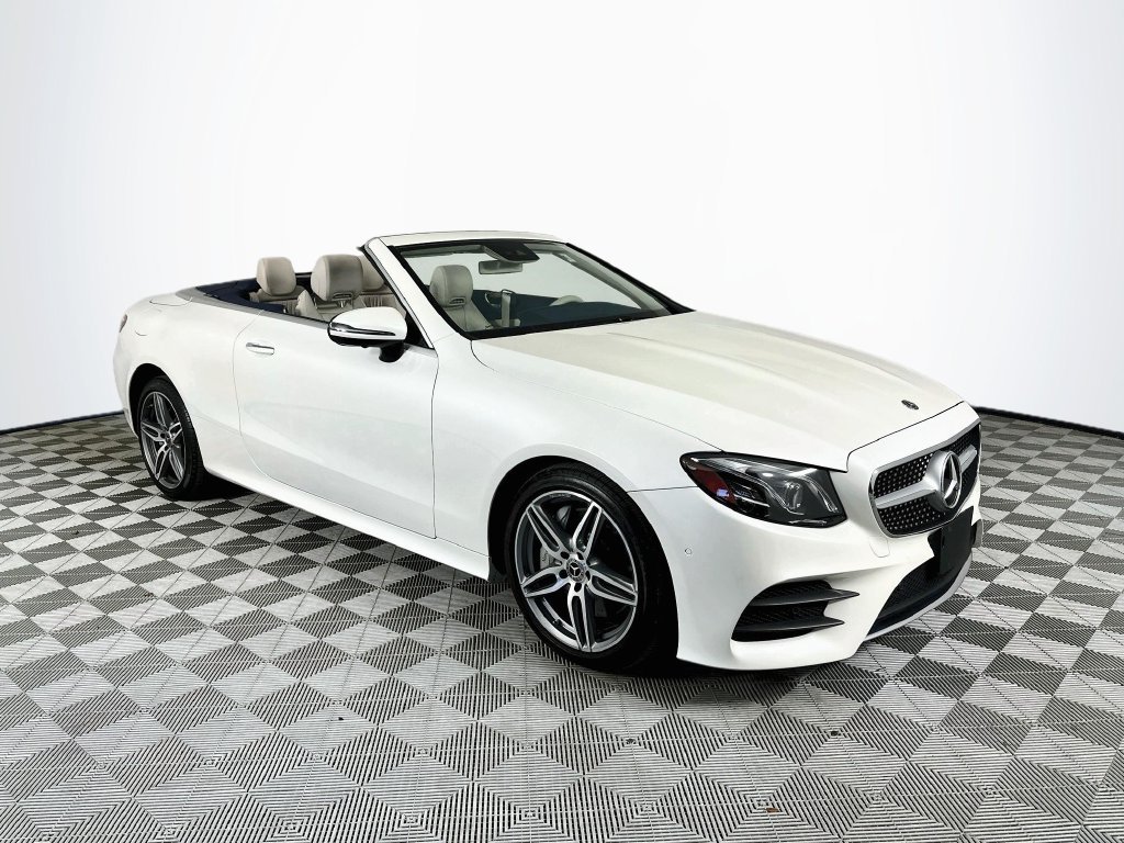 Used 2019 White Mercedes-Benz E 450 CONVERTIBLE BLUE TOP YACHT BLUE LEATHER INT. image 1