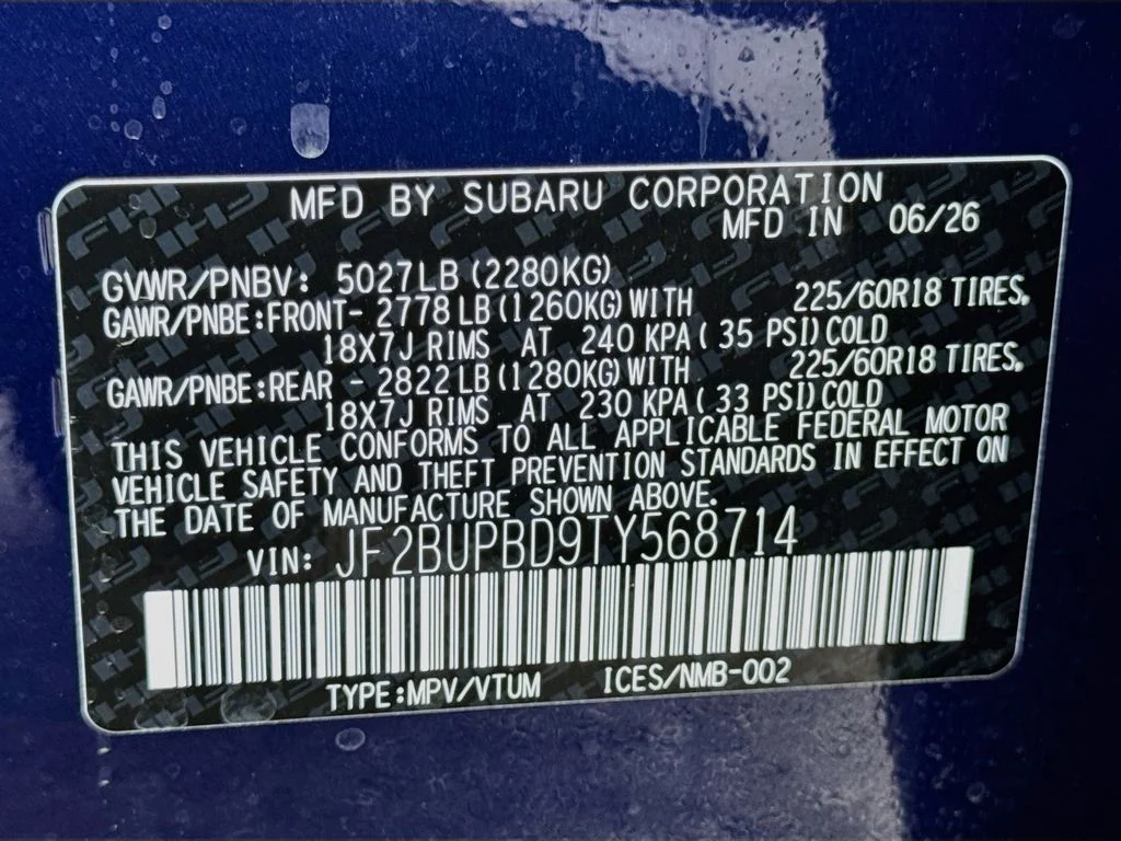 New 2026 Blue Subaru Premium image 43