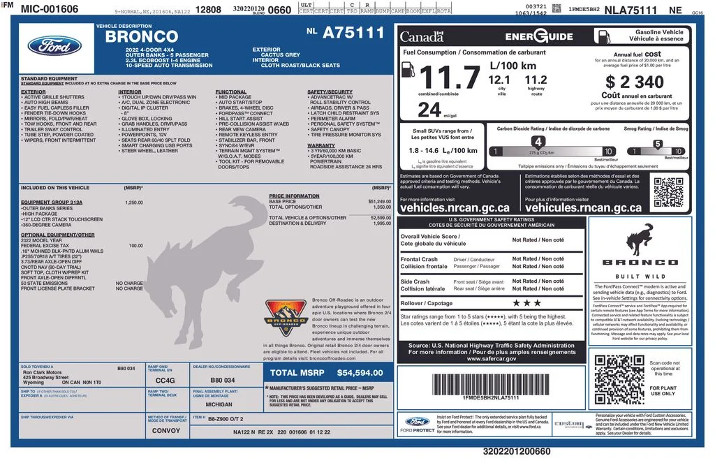 Used 2022 Cactus Gray Ford Outer Banks image 34