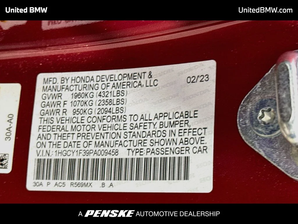 Used 2023 Radiant Red Metallic Honda EX image 21