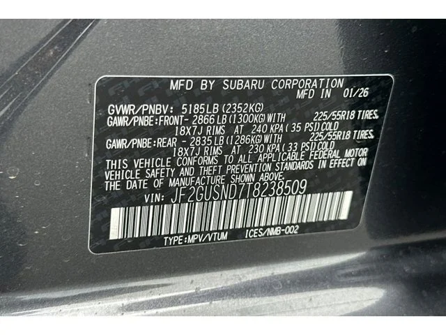 New 2026 MAGNETITE GRAY PEARL Subaru Limited Hybrid image 54