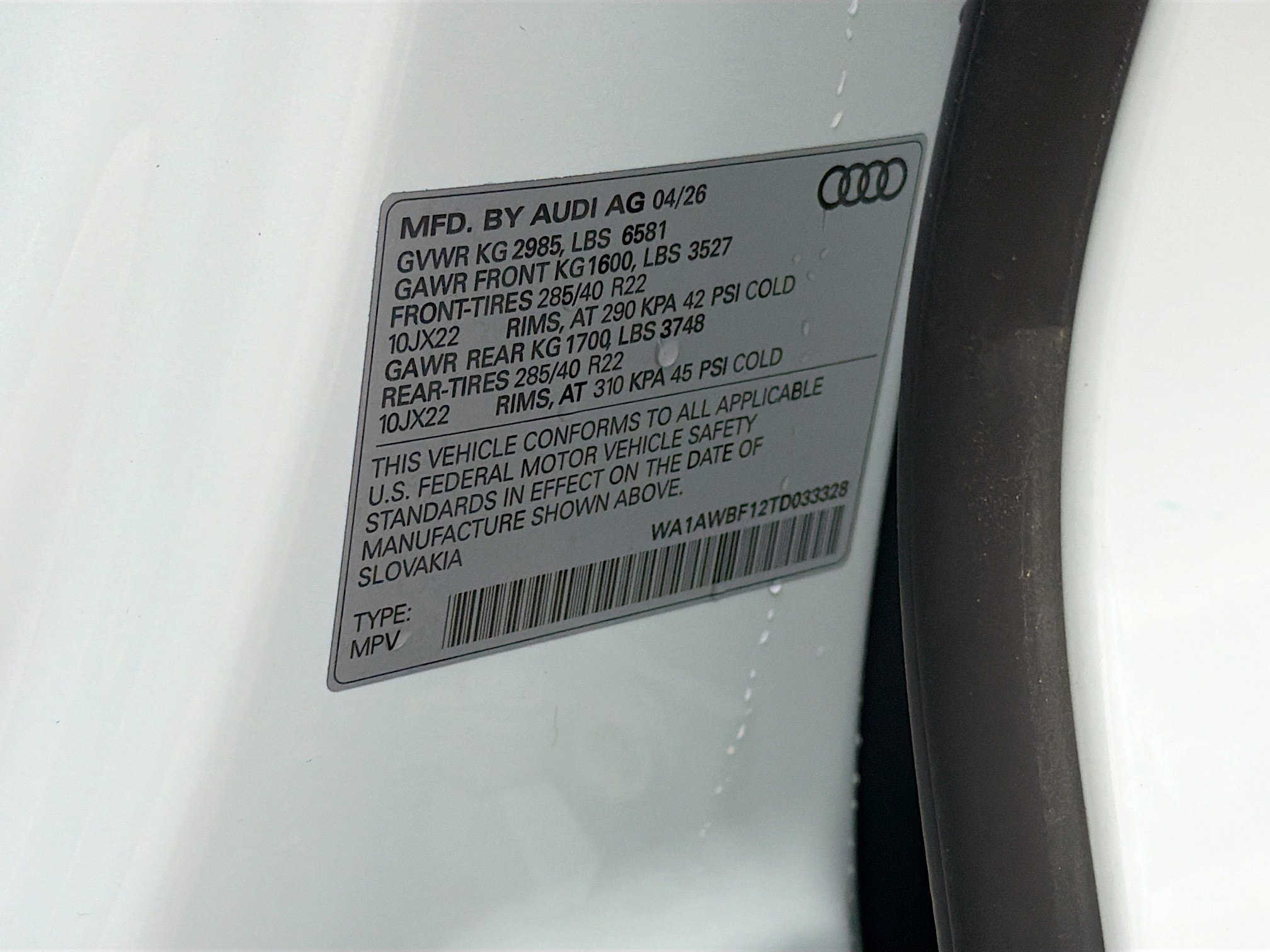 New 2026 Glacier White Metallic Audi Premium Plus image 40