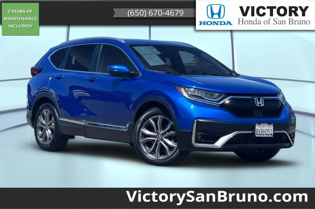 Used 2021 Aegean Blue Metallic Honda Touring image 1