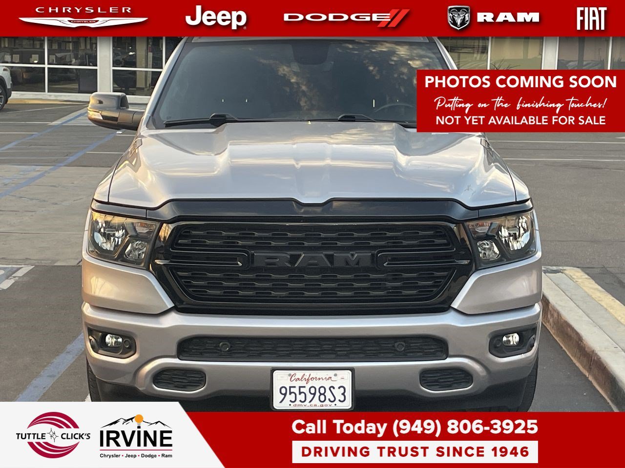 Used 2022 Billet Silver Metallic Clearcoat Ram Big Horn image 1