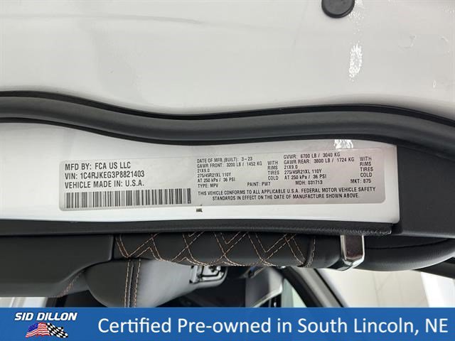 Used 2023 Bright White Clearcoat Jeep Summit Reserve image 14