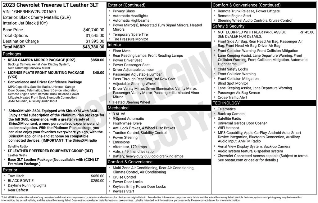 Used 2023 Red Chevrolet LT Leather image 12