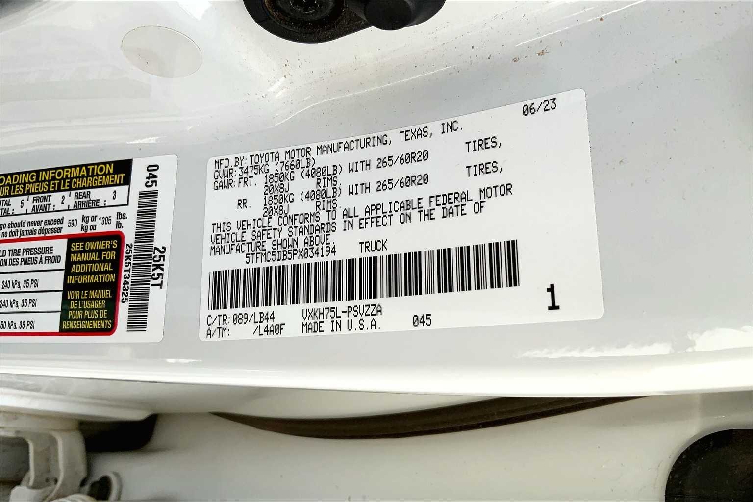 Used 2023 Wind Chill Pearl Toyota 1794 Edition Hybrid image 30