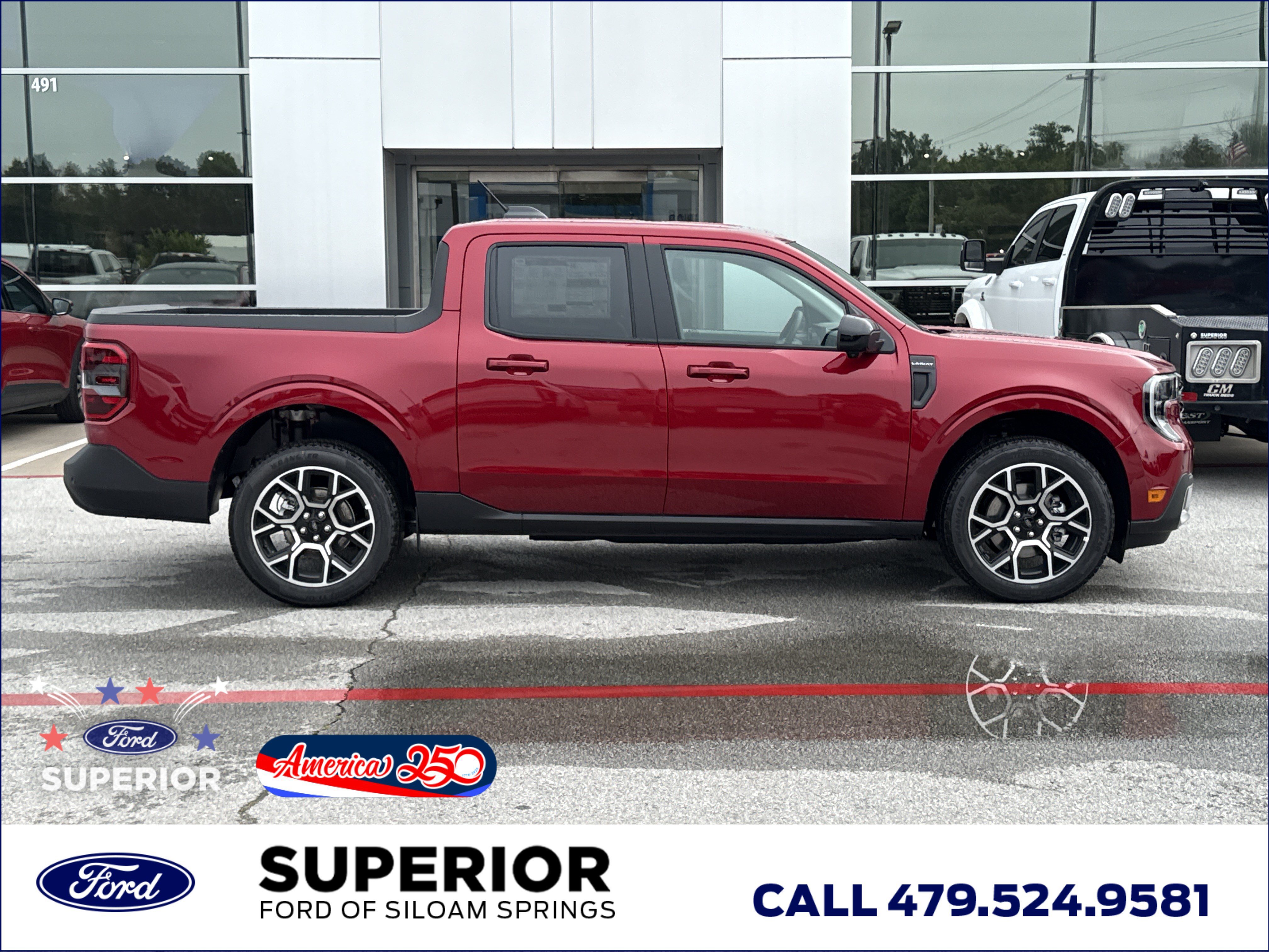 New 2026 Ruby Red Metallic Tinted Clearcoat Ford Lariat AWD image 2