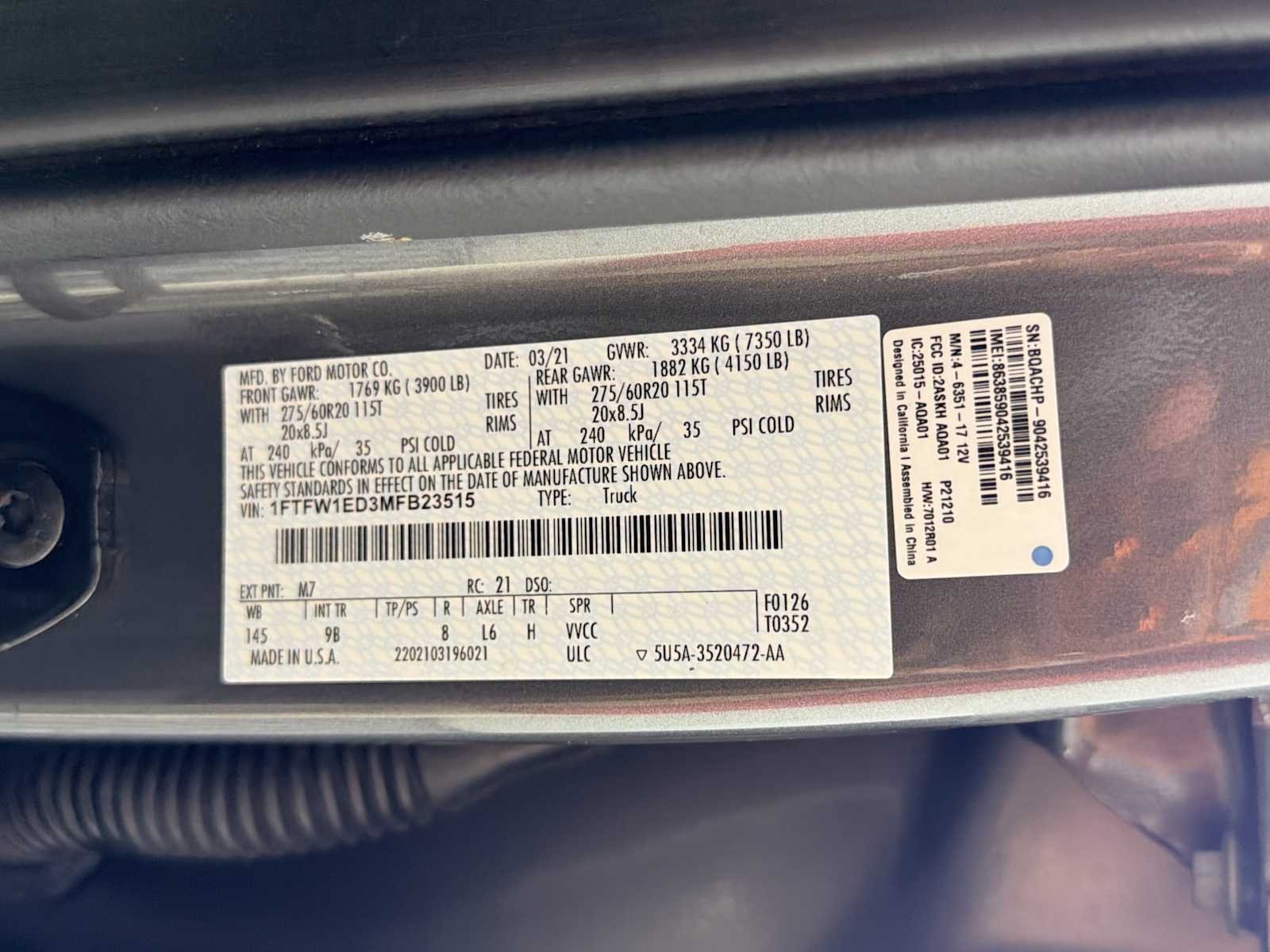 Used 2021 Carbonized Gray Metallic Ford Platinum image 38