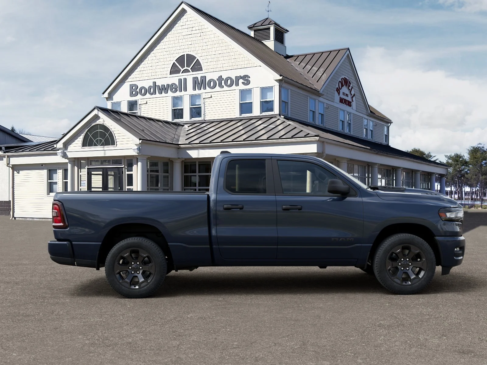 New 2026 Forged Blue Metallic Exterior Paint RAM Express Crew Cab 4x4 6