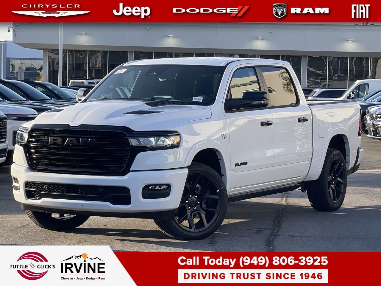New 2026 Bright White Clear-Coat Exterior Paint RAM Laramie image 1