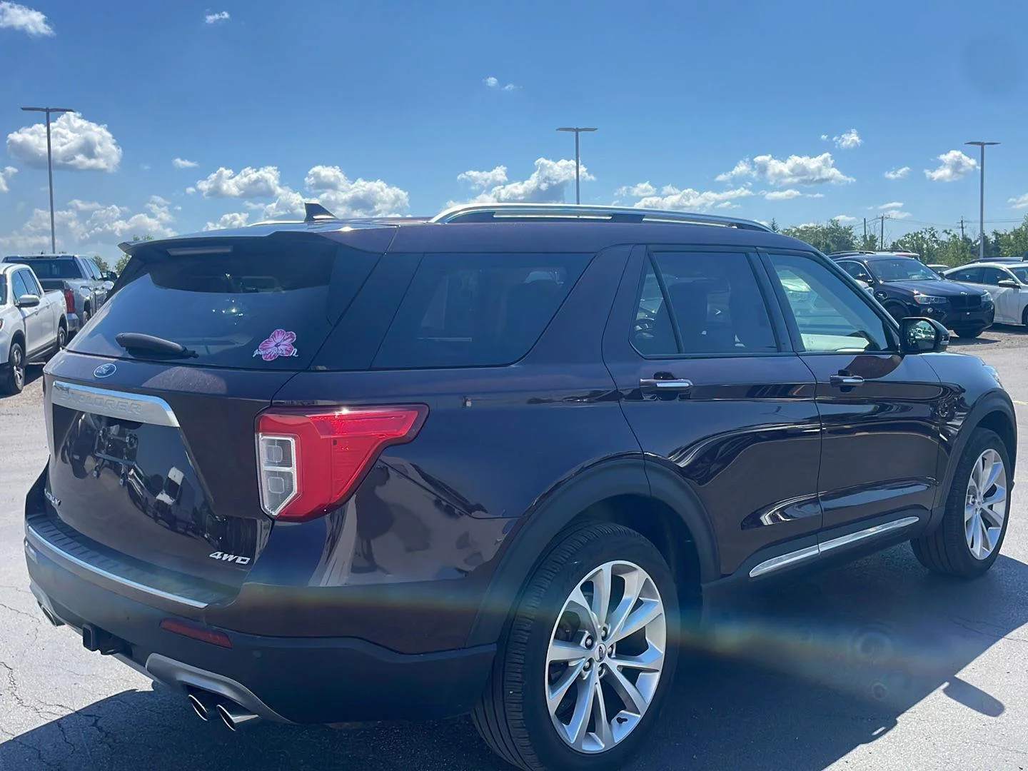 Used 2023 Jewel Red Metallic Tinted Clearcoat Ford Platinum image 8