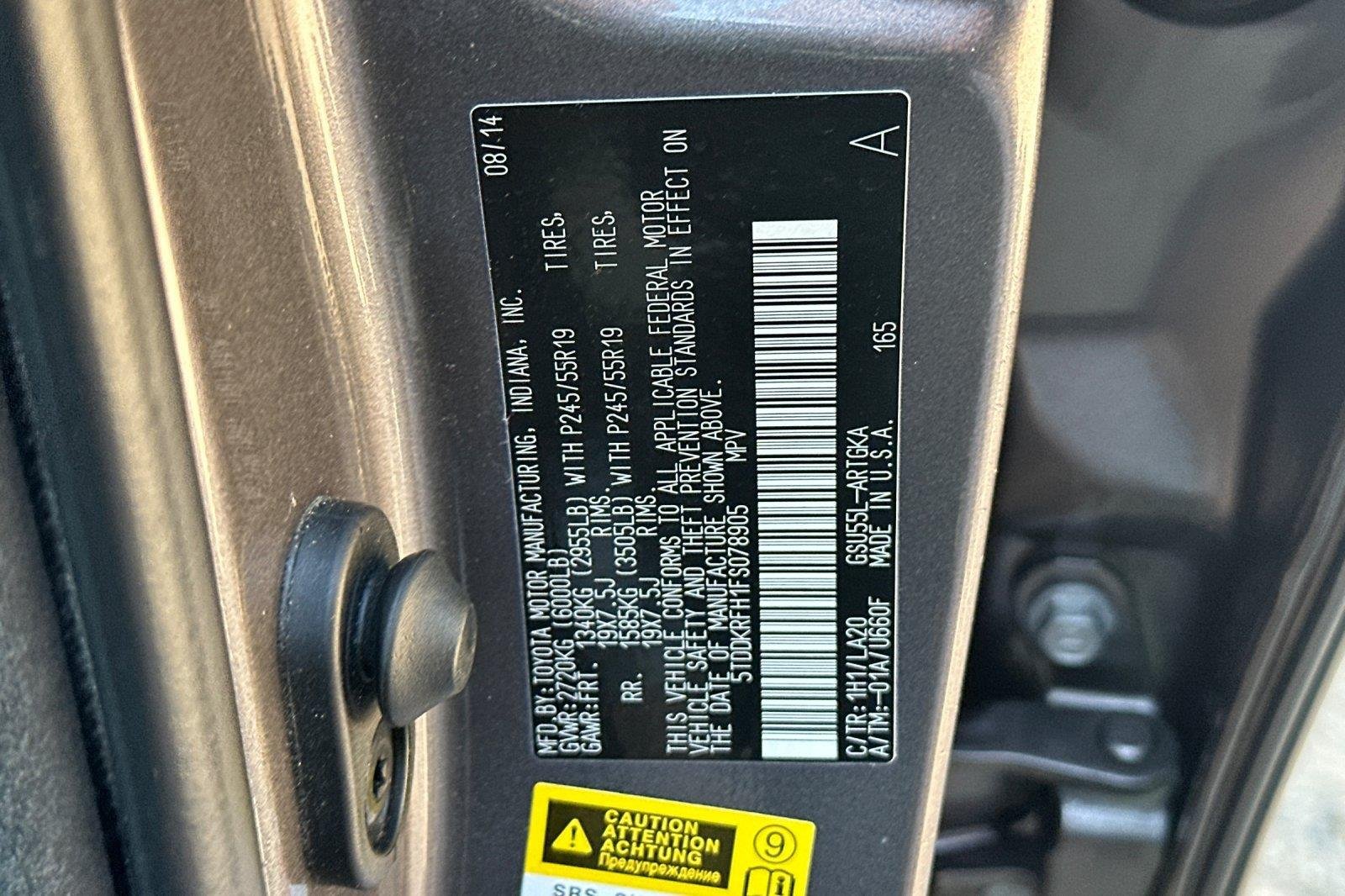 Used 2015 Predawn Gray Mica Toyota Limited image 30