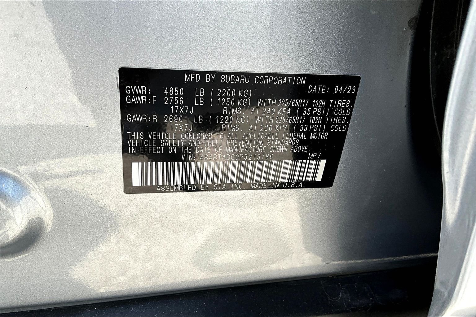 Used 2023 Silver Subaru Premium image 22