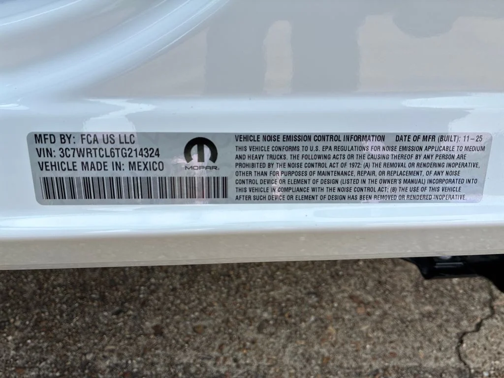 New 2026 Bright White Clear-Coat Exterior Paint RAM Tradesman image 27