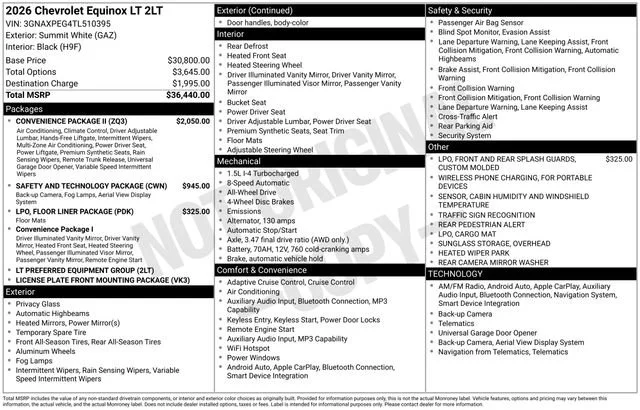 2026 Chevrolet Equinox AWD LT 1.5T's photo