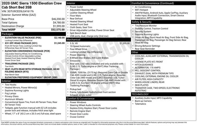 Used 2020 White GMC Elevation image 15