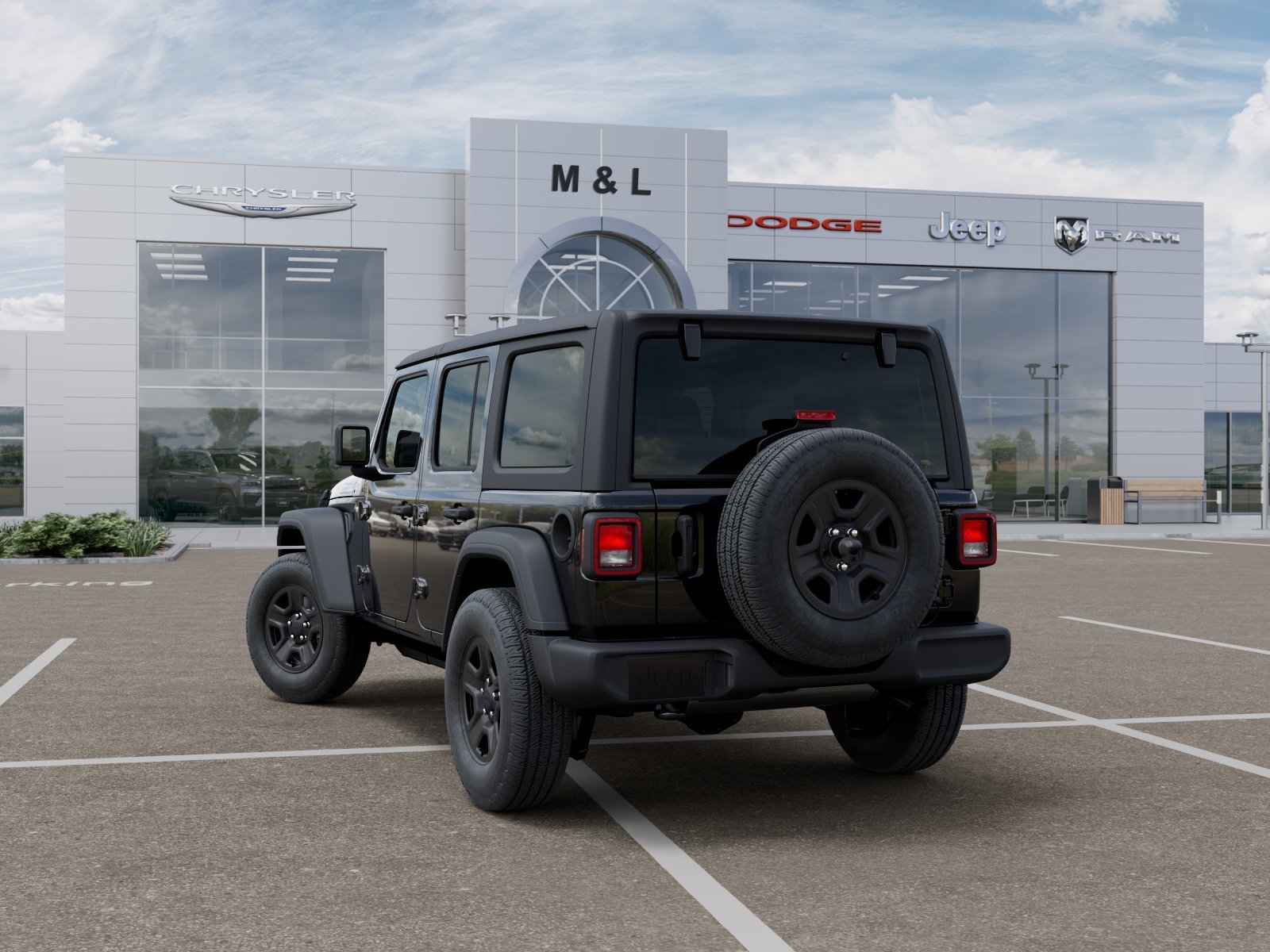 New 2026 Black Clear-Coat Exterior Paint Jeep 4-Door Sport image 23