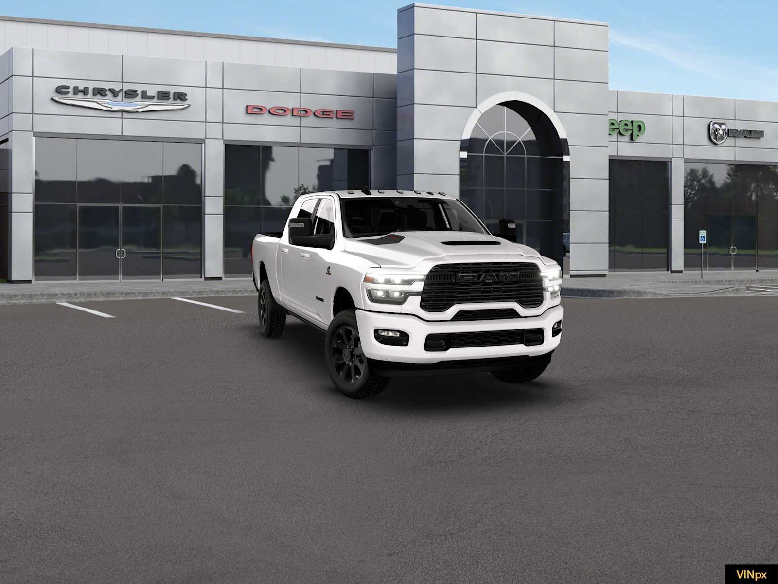 New 2026 Bright White Clear-Coat Exterior Paint RAM Laramie image 13