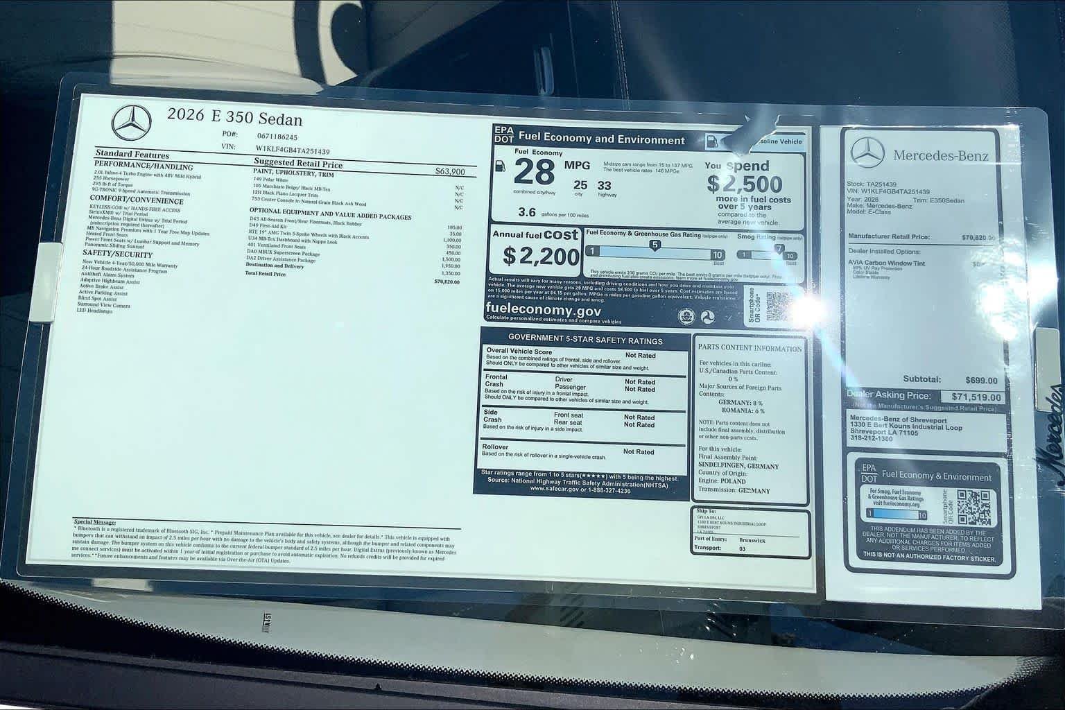 New 2026 Polar White Mercedes-Benz E 350 image 19