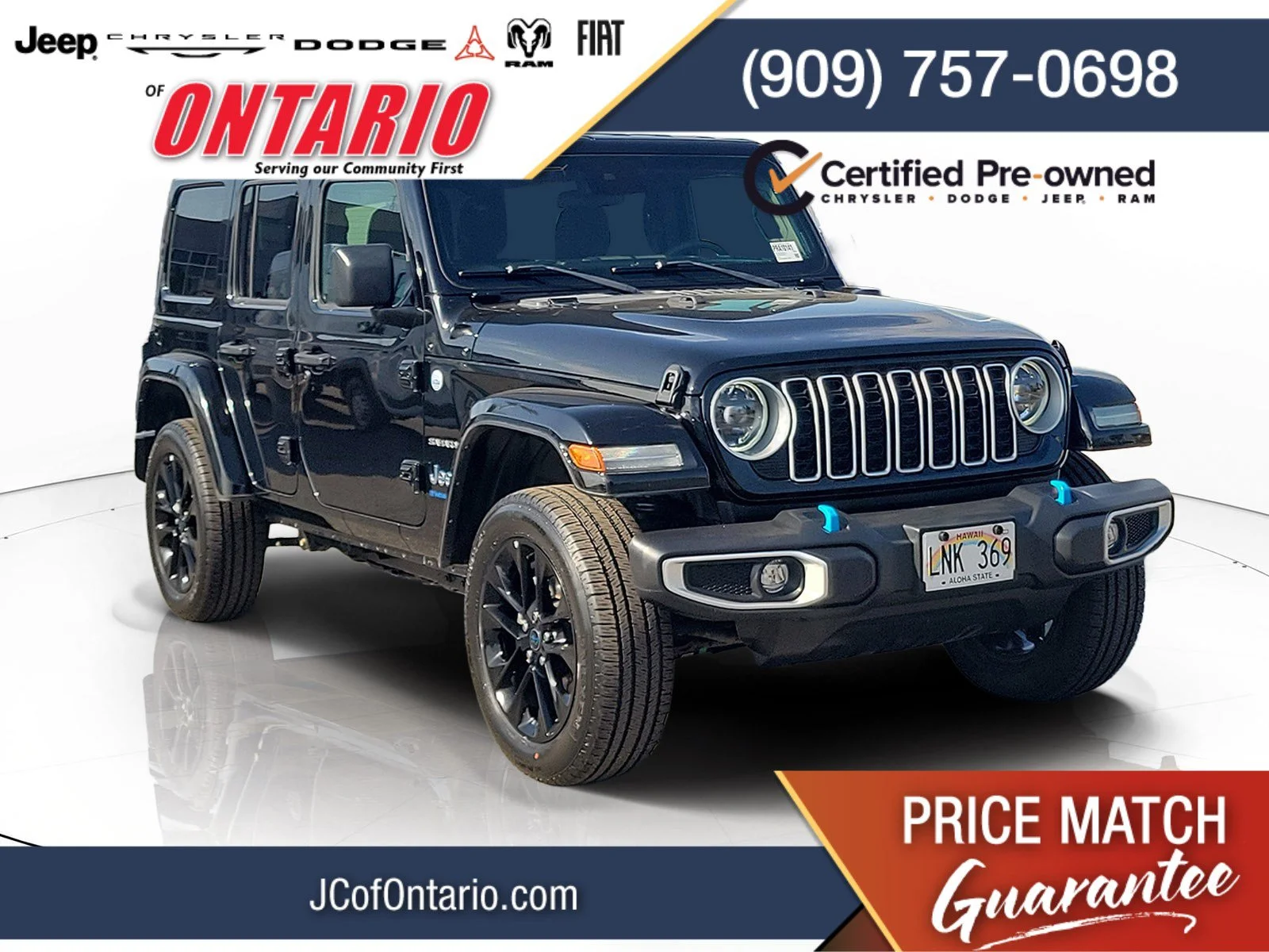 Used 2024 Black Jeep Sahara 4xe image 1
