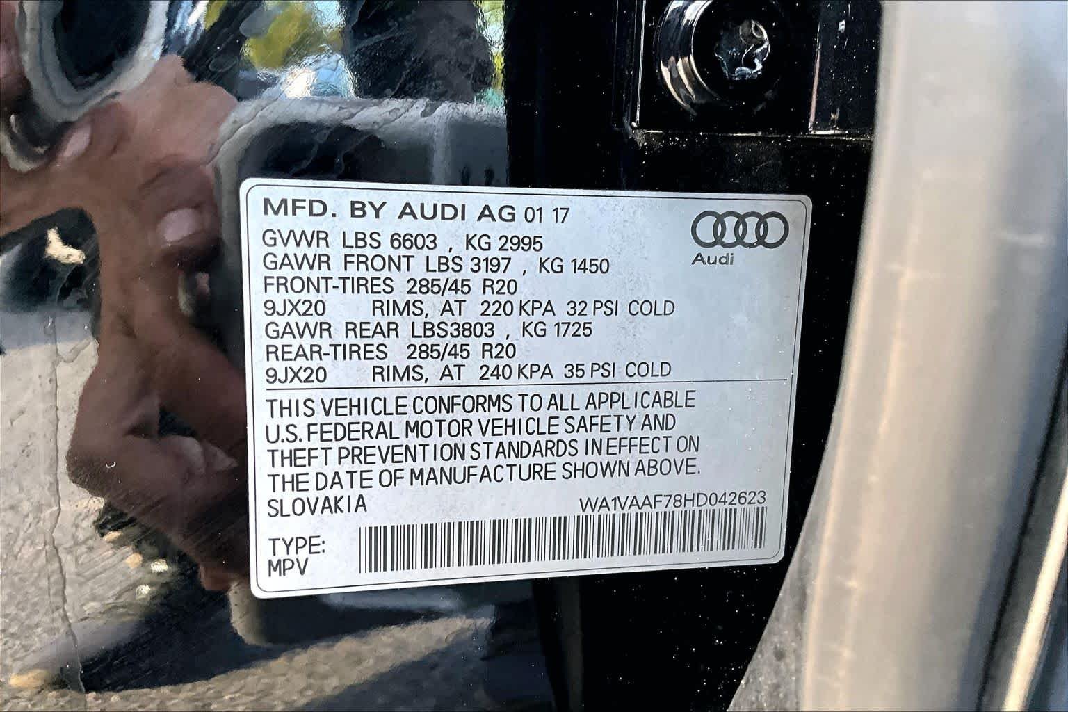 Used 2017 Night Black Audi Prestige image 34