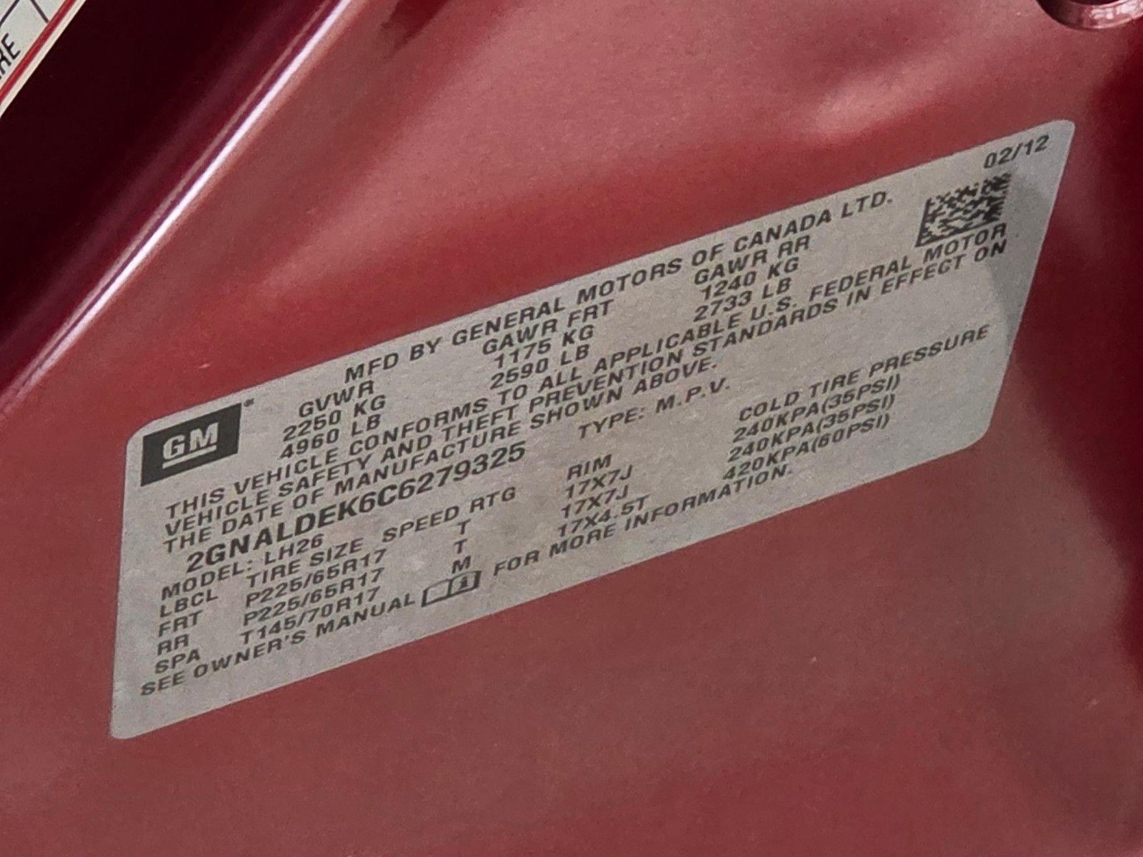 Used 2012 Cardinal Red Metallic Chevrolet LT image 33