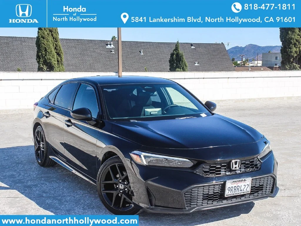 Certified Used 2025 Crystal Black Pearl Honda Sport image 1