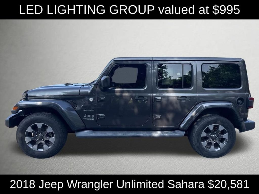 Used 2018 Crystal Metallic Jeep Unlimited Sahara image 6