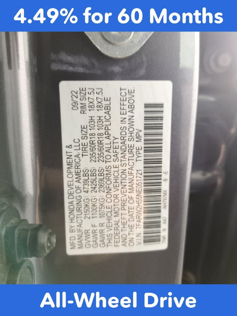 Certified Used 2022 Modern Steel Metallic Honda EX image 35