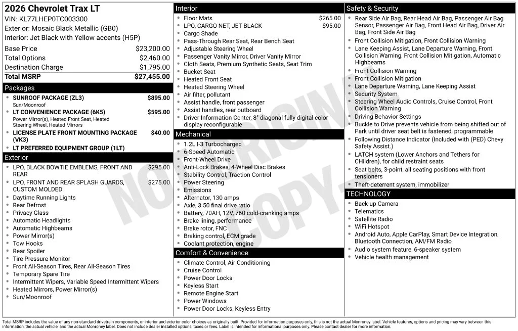 Used 2026 Mosaic Black Metallic Chevrolet LT image 37