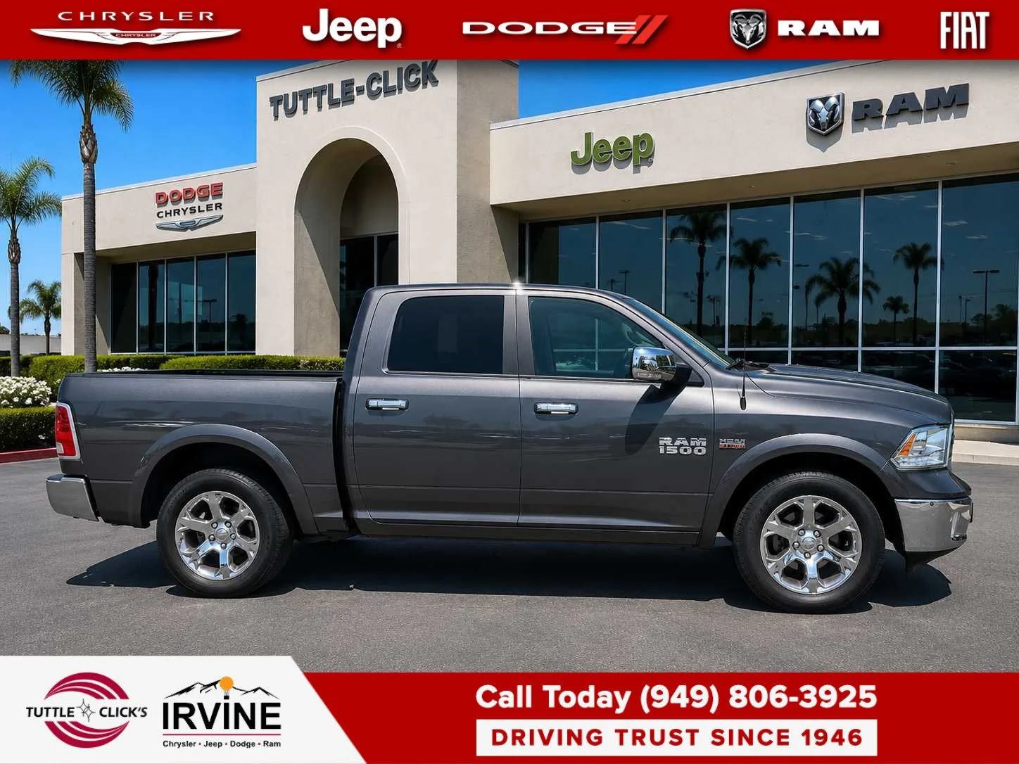 Used 2017 Granite Crystal Metallic Clearcoat Ram Laramie image 4