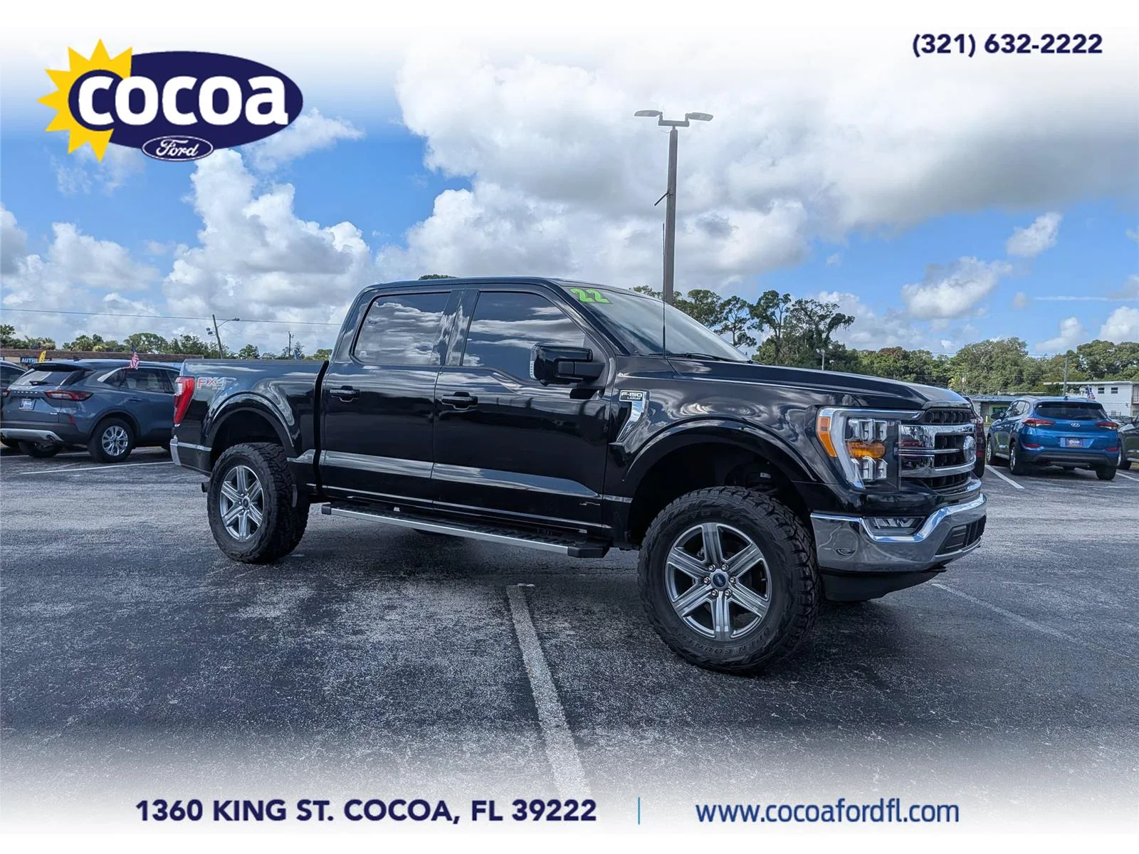 Certified Used 2022 Black Ford Lariat image 1