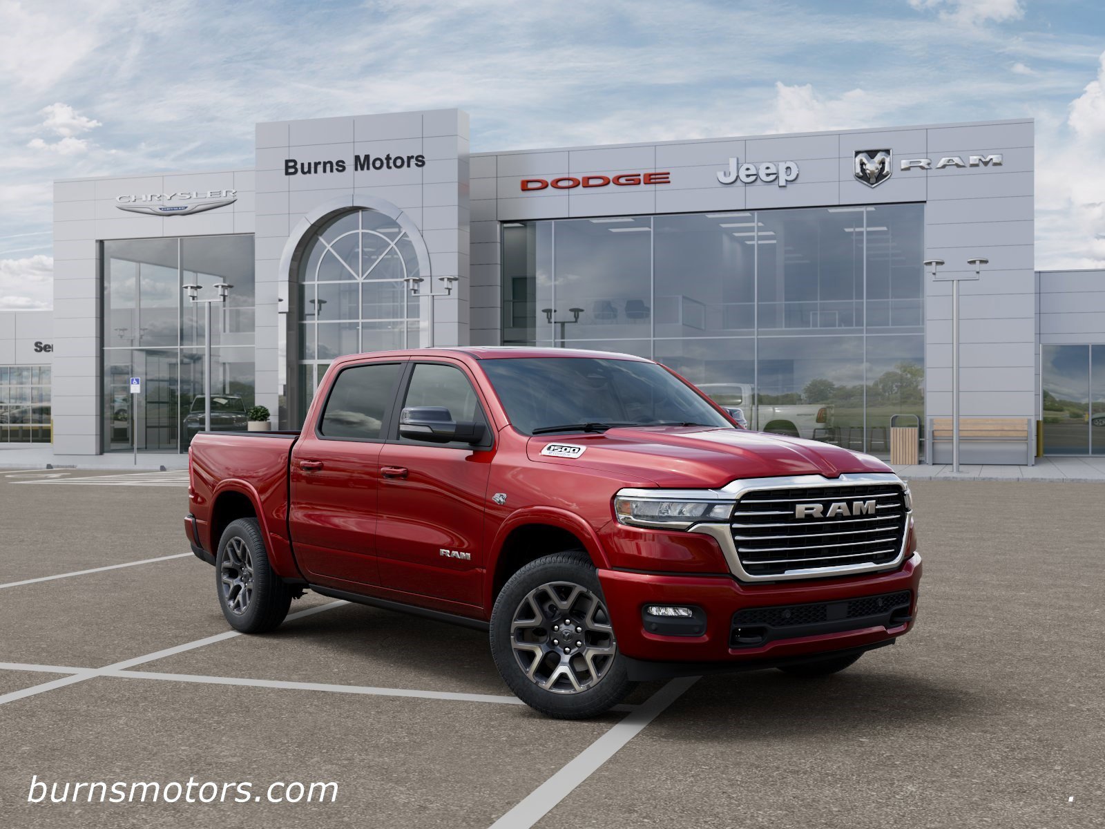 New 2026 Molten Red Pearl-Coat Exterior Paint RAM Laramie Southwest Edition image 5