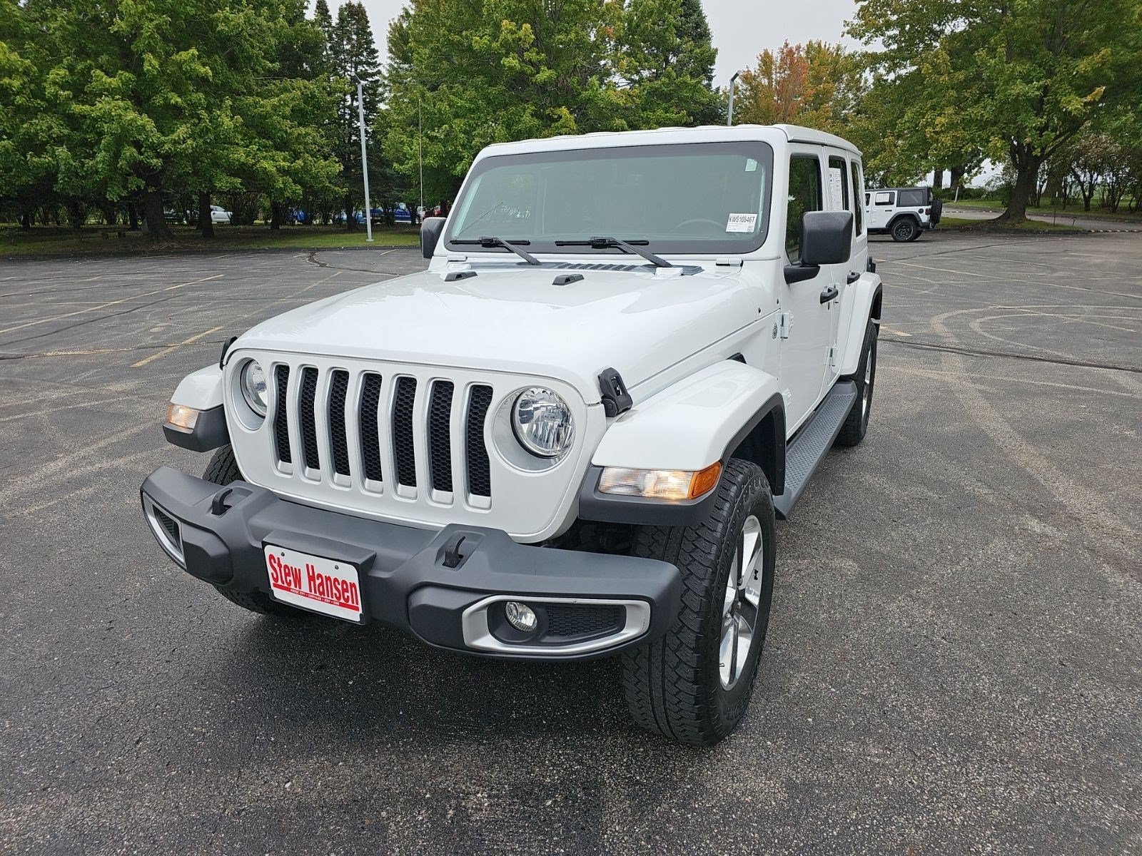 Used 2019 Bright White Clearcoat Jeep Sahara image 2