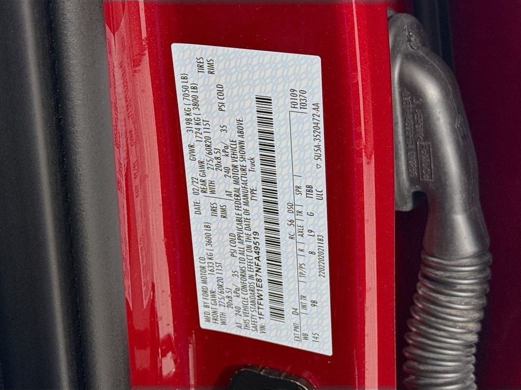 Used 2022 Red Ford Platinum image 34