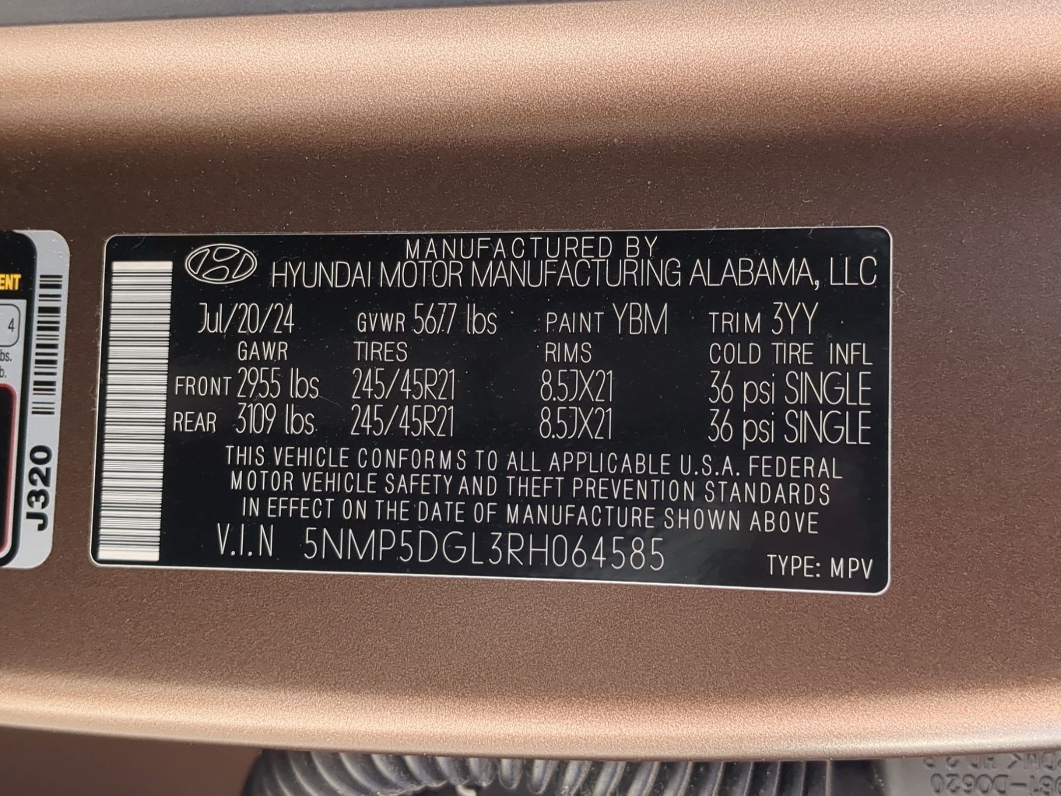 Certified Used 2024 Earthy Brass Matte Hyundai Calligraphy image 35